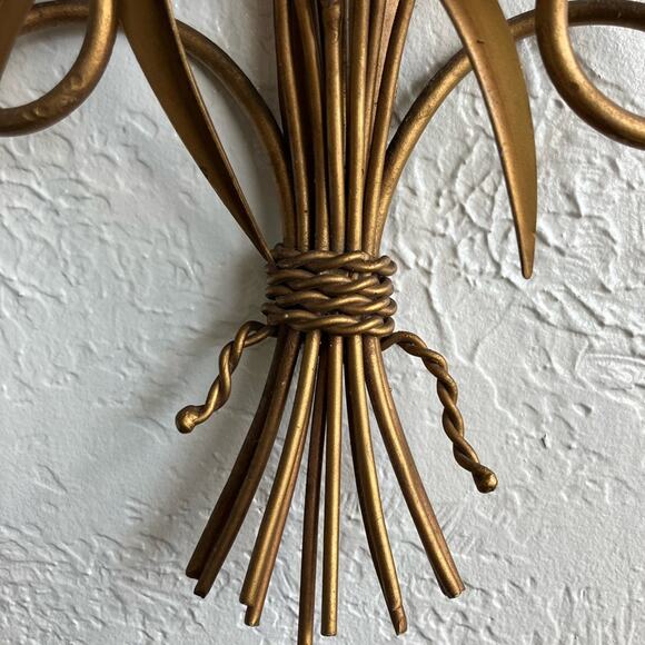 Pair of 1950s Italian Wheat Sheaf Sconces - Picture 3 of 7